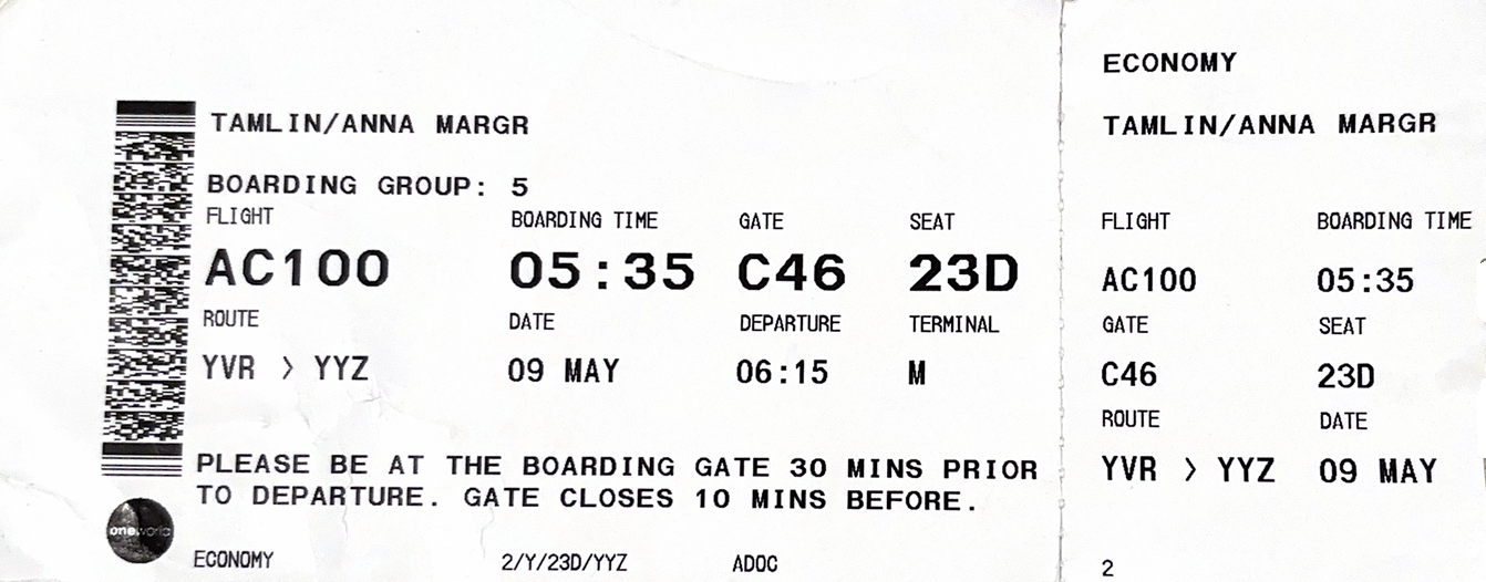 Plane ticket