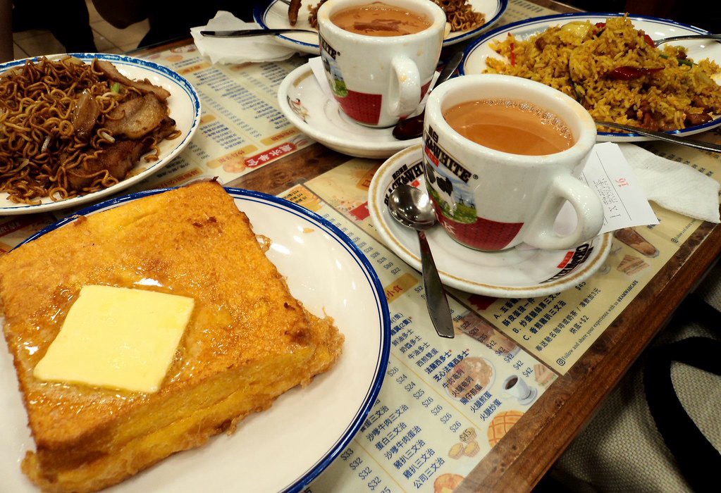 Food at a Hong Kong cafe