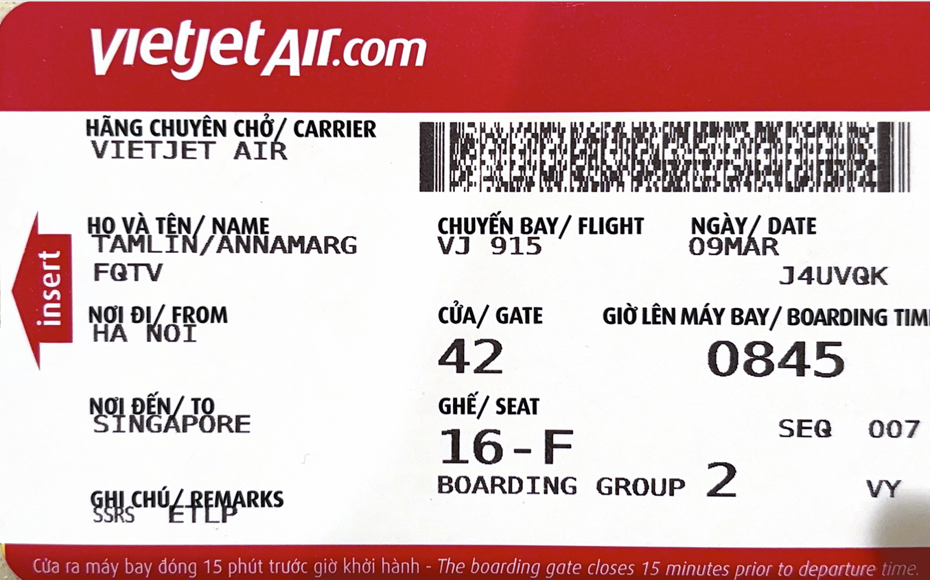 Plane ticket