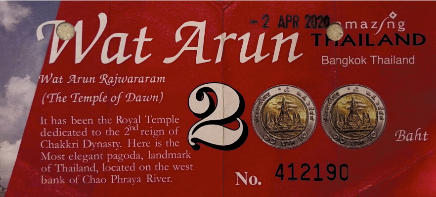 Wat Arun entry ticket